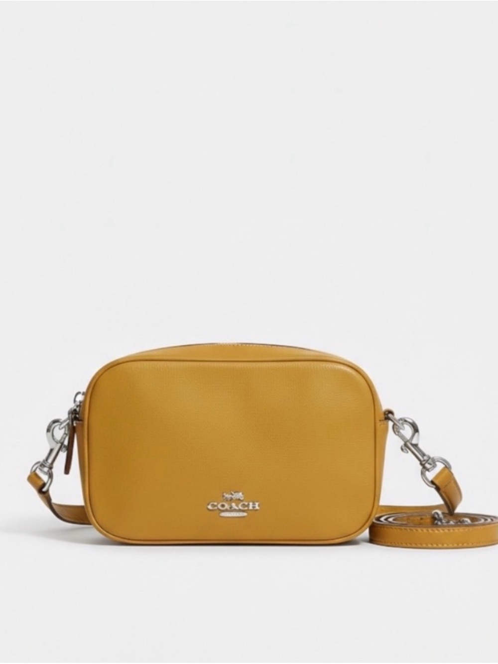 NWT Coach‎ Jess Crossbody Mustard Yellow Leather Zip Crossbody